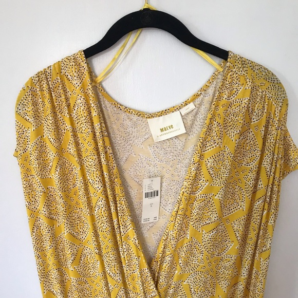 NWT Yellow Maeve Fete Midi Dress (Anthro) L/XL - Picture 6 of 6